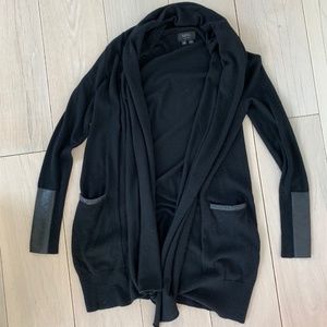 Barneys CO-OP Black Drape Wrap Cardigan/Duster XS